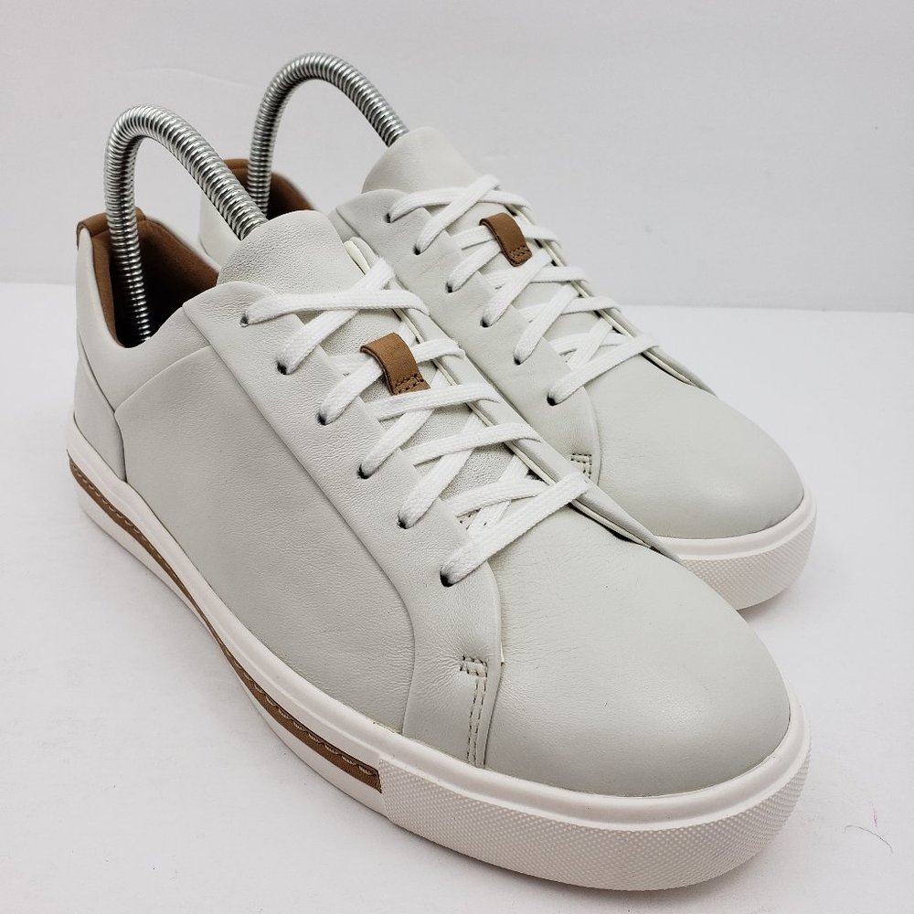 NEW Unstructured Clarks Womens White Leather Shoes